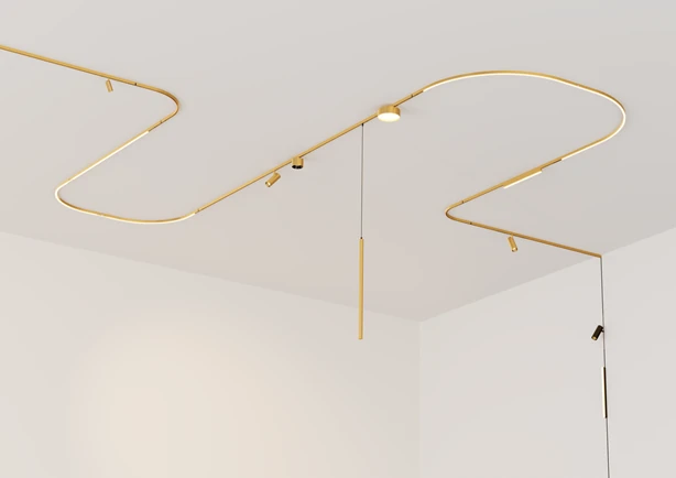 5W LED šviestuvas į magnetinę sistemą ZAMBELIS MAGNETIC 6MM, žalvario sp., 3000K, DALI, 25256