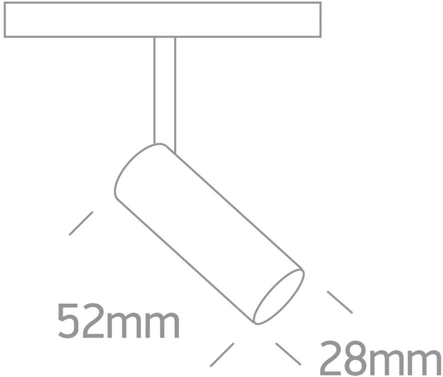 5W LED šviestuvas į magnetines sistemas MINI/P&P, juodas, 3000/4000K, 48V, 38°, DALI, 42122AL/B/V