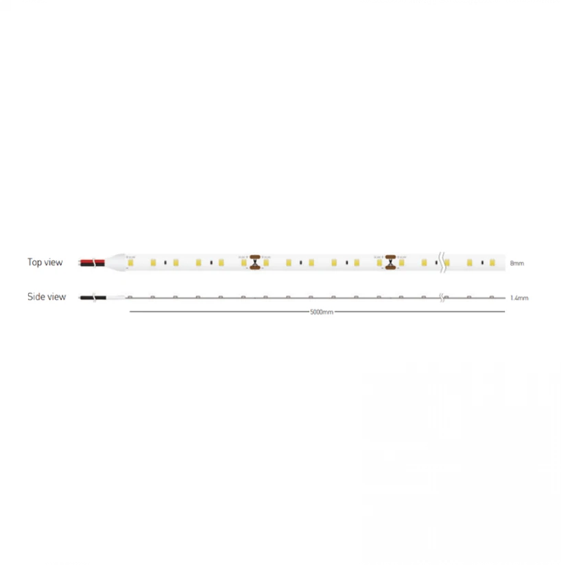 5W/m LED juosta, 24V, 120LEDs/m, 3000K, IP20, 5m ritė, LS45