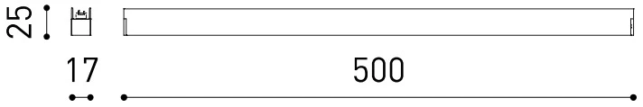 5W šviestuvas į magnetines sistemas LINE 24V, 113°, matinės juodos sp., 3000K, su maitinimo šaltiniu