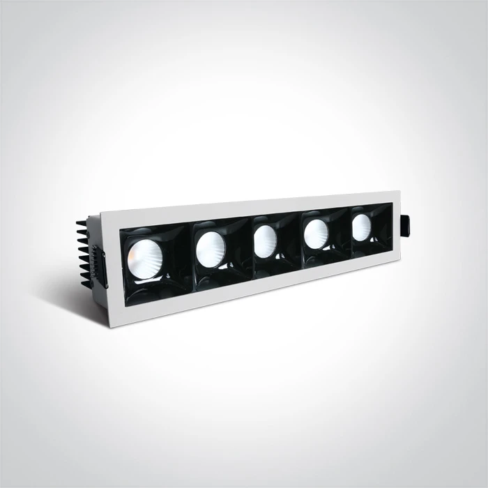 5x6,5W LED įleidžiamas šviestuvas, baltas, 3000K, 50507B/W/W