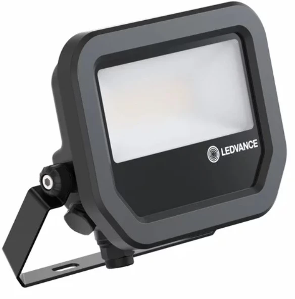Tungsram 6-8W LED prožektorius FL 10 GEN4, juodas, 6500K, IP66