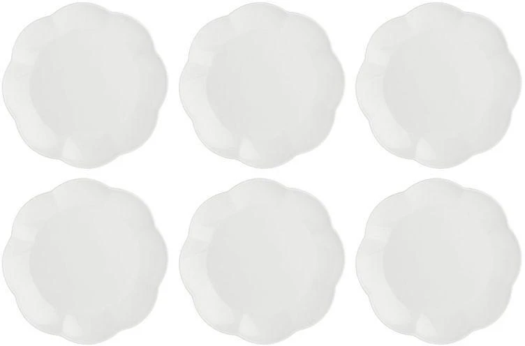 La Porcellana Bianca 6 dalių pietų lėkščių rinkinys Villadeifiori – baltos spalvos, 26 cm