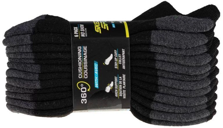 6 poros nematomos kojinės Skechers S108264-BLK