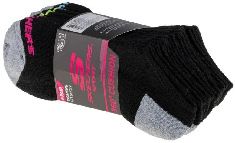 6 poros nematomos kojinės Skechers S108264-BLK