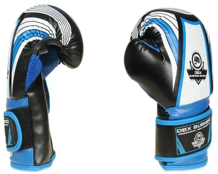 BUSHIDO 6 uncijų bokso pirštinės vaikams - Jaunimo mėlynos ARB407v1-6oz