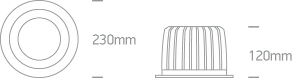 60W LED įleidžiamas šviestuvas, baltas, 3000K, 10160CA/W/W