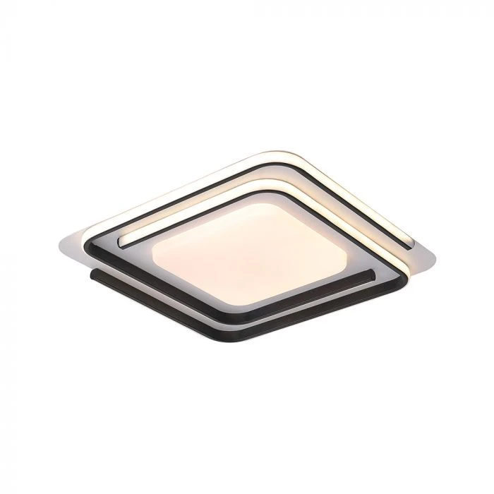 60W LED lubinis šviestuvas, juodos/baltos sp., 3000-6500K, dimeriuojamas