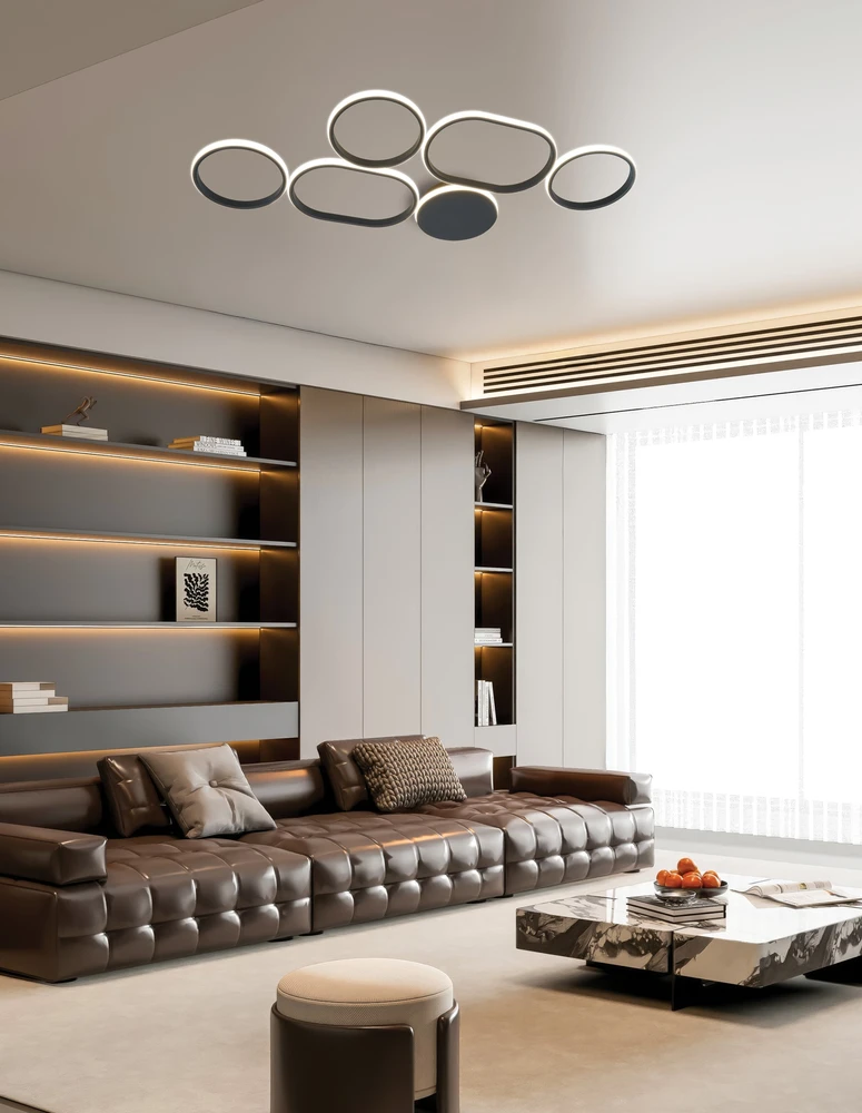 60W LED lubinis šviestuvas VICTOR, juodas, 3000K, 4348200
