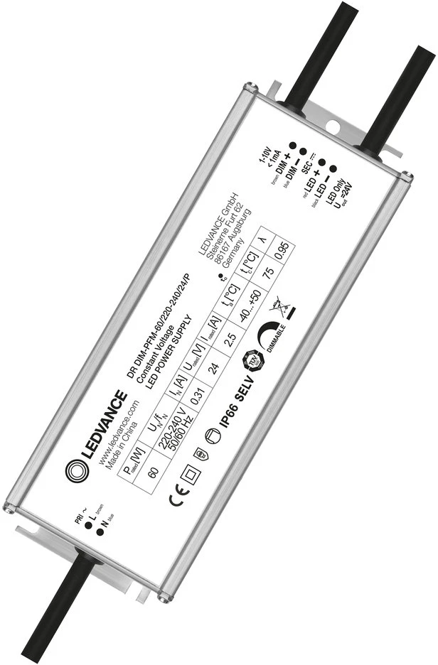 Ledvance 60W LED maitinimo šaltinis OUTDOOR PERFORMANCE -60/220-240/24/P, dimeriuojamas 1-10V