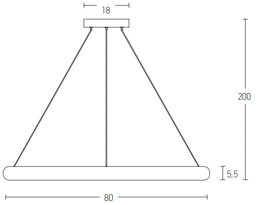 60W LED pakabinamas šviestuvas, baltas, 3000K, dimeriuojamas, 2061