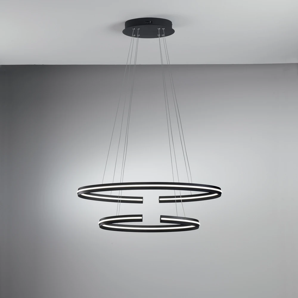 60W LED pakabinamas šviestuvas CLARKE, juodas, 4000K