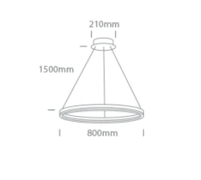 60W LED pakabinamas šviestuvas, juodas, 3000K, 63144B/B/W