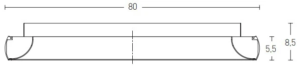 Lubinis šviestuvas 60W LED paviršinis lubų šviestuvas, juodas, 3000K, dimeriuojamas, 2056