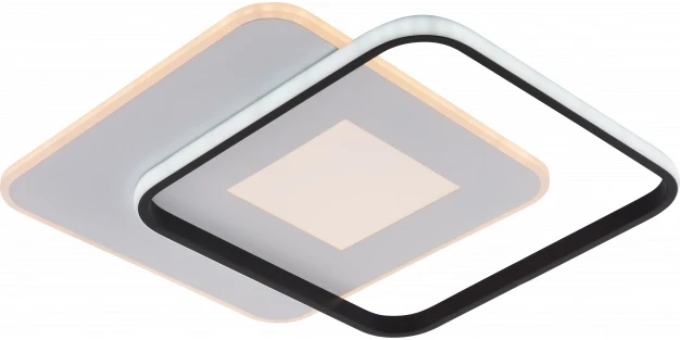 Lubinis šviestuvas 60W LED paviršinis šviestuvas, baltos/juodos sp., 3000K-6000K, dimeriuojamas