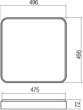 Lubinis šviestuvas 60W LED paviršinis šviestuvas YOMO, aukso sp., 3000K, dimeriuojamas, 01-2580