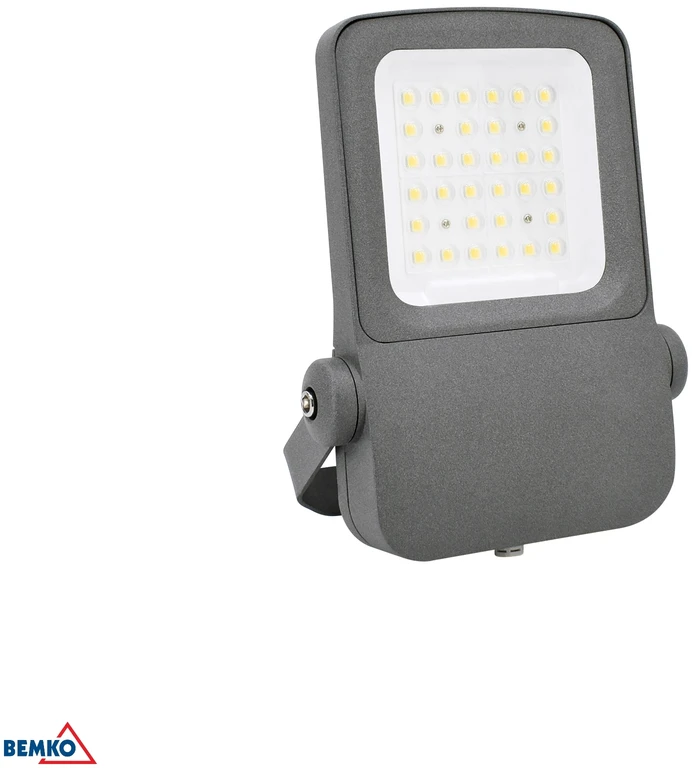 Luxmena 60W LED prožektorius CAMPUS, pilkas, 4000K, IP66