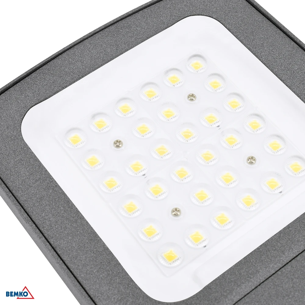 Luxmena 60W LED prožektorius CAMPUS, pilkas, 4000K, IP66
