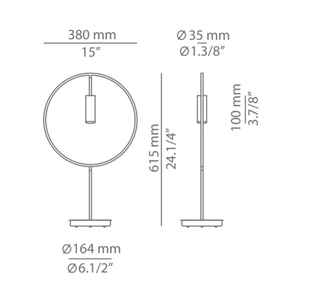 6,1W LED stalo šviestuvas REVOLTA, 3000K, juodas