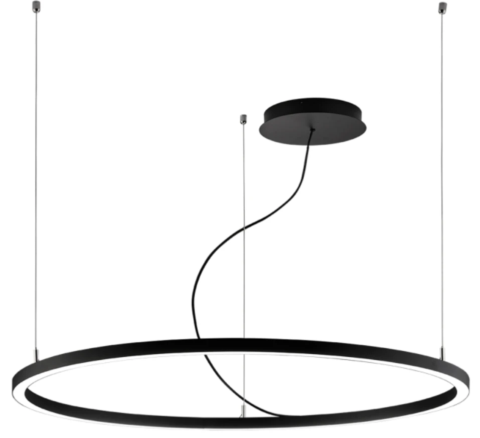 61W pakabinamas šviestuvas VERDI, Ø127cm, 3000K, juodas, 4224200