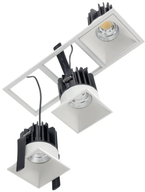 6,2/8,9W LED įleidžiamas šviestuvas XDOMINO, juodas, 4000K