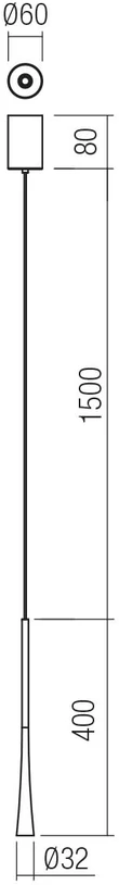 6,2W LED pakabinamas šviestuvas ITO, baltas, 2700K, 01-4068