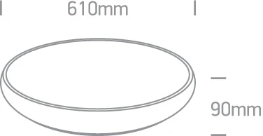 Lubinis šviestuvas 62W LED plafonas, baltas, 3000K, 62160/W/W