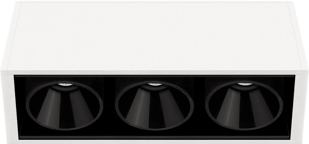 6,3W paviršinis linijinis šviestuvas Juodas FOSTER SURFACE 3, 38°, baltas, 3000K, su maitinimo šaltiniu