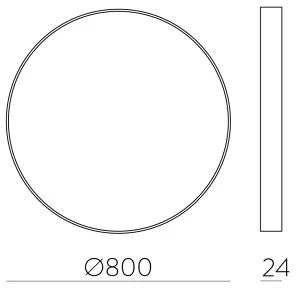 64W LED lubinis šviestuvas KOE 800, baltas, 3000/4000K, IP43, P3852472B