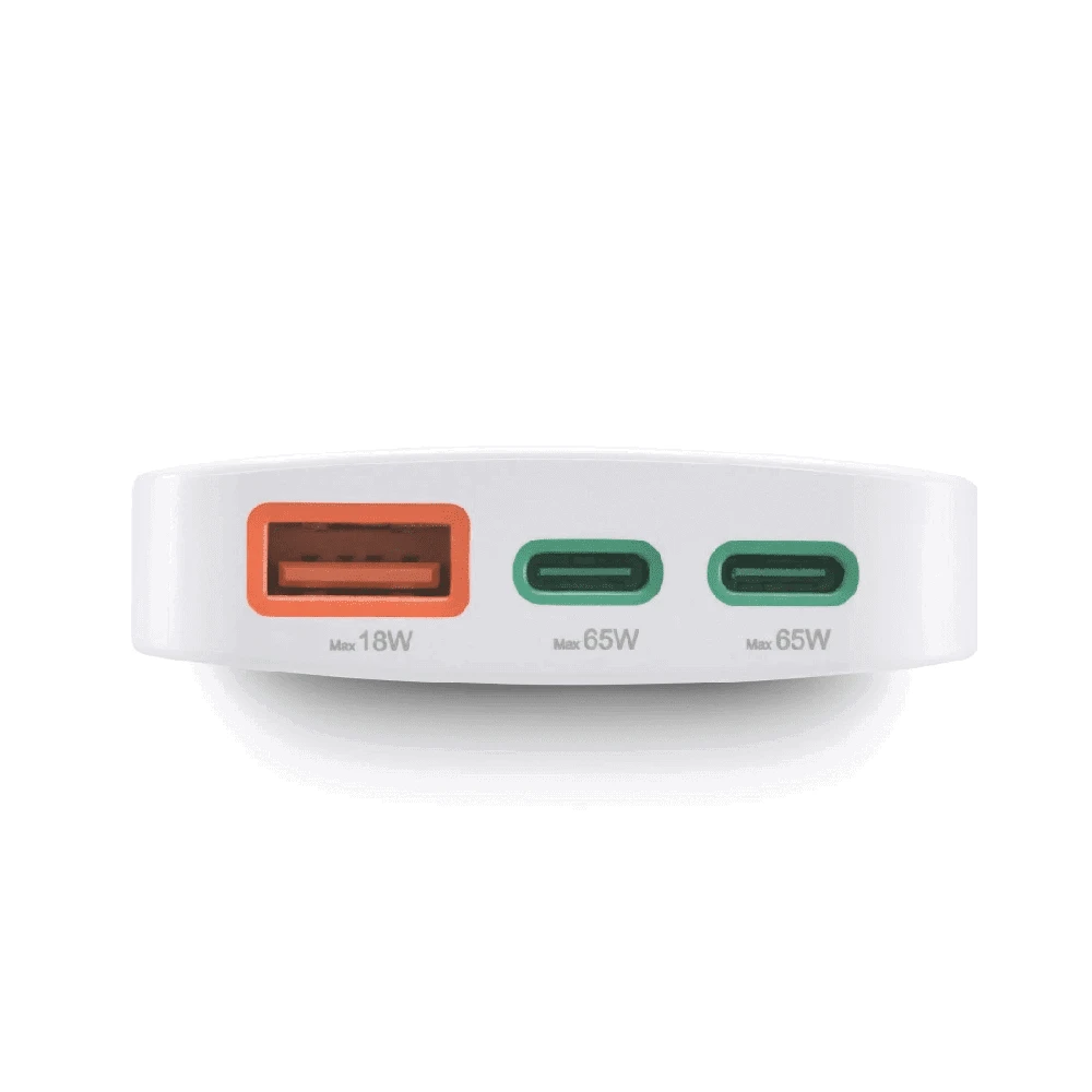 Hama 65W GaN, 2X USB-C, 1X USB-A, balta