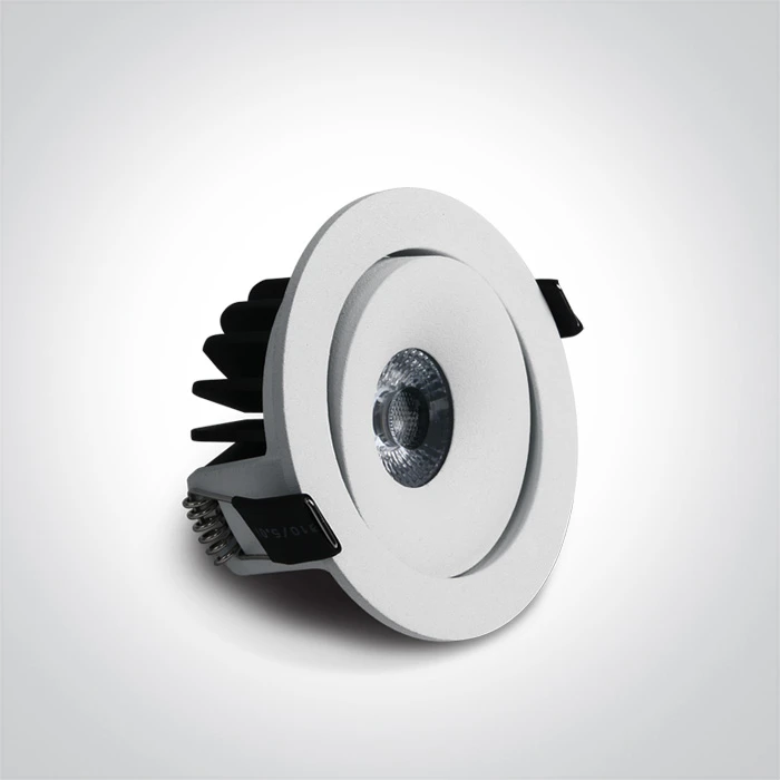 6,5W LED įleidžiamas pakreipiamas šviestuvas, baltas, 3000K, 11107P/W/W