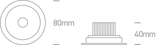 6,5W LED įleidžiamas pakreipiamas šviestuvas, baltas, 3000K, 11107P/W/W