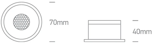 6,5W LED įleidžiamas šviestuvas, baltas, 3000/3500/4000K, su filtru nuo akinimo, dimeriuojamas, 10106DH/W/V