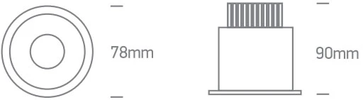 6,5W LED įleidžiamas šviestuvas, baltas, 3000/3500/4000K, IP54, dimeriuojamas, 10107WD/W/V