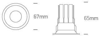 6,5W LED įleidžiamas šviestuvas, baltas, 3000/3500/4000K, IP65, dimeriuojamas, 10107WP/W/V