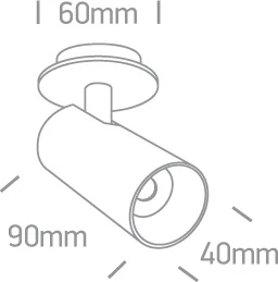 6,5W LED įleidžiamo montavimo pakreipiamas šviestuvas, baltas, 3000/3500/4000K, 11107RA/W/V
