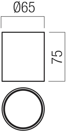 Lubinis šviestuvas 6,5W LED paviršinis šviestuvas HERA, rusvas/baltos sp., 3000K, dimeriuojamas, 01-3674