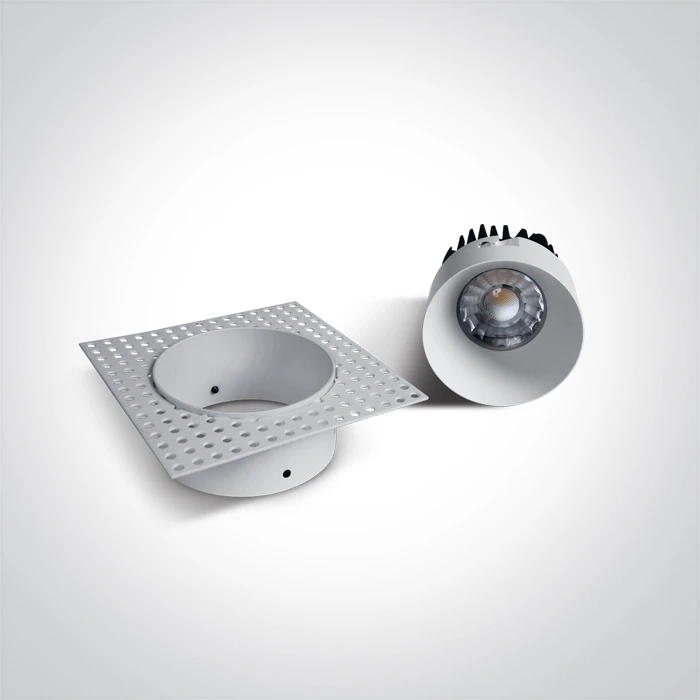 6,5W LED užglaistomas šviestuvas, baltas, 3000K, 10107BT/W/W