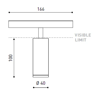 Sieninis šviestuvas 6,5W šviestuvas TOP į magnetines sistemas, 3000K, IP20, juodas, DALI