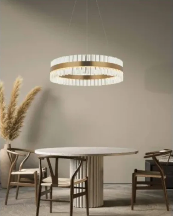 68W LED pakabinamas šviestuvas, aukso sp., 3000K, dimeriuojamas, 22040
