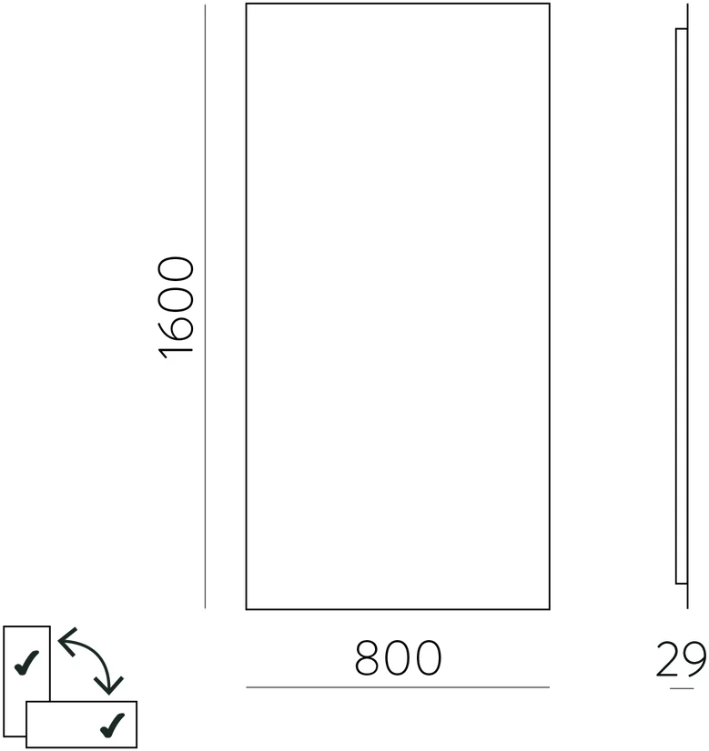 Sieninis šviestuvas 68W LED šviestuvas - veidrodis ESTELA, chromo sp., 3000K, IP44, A9439300