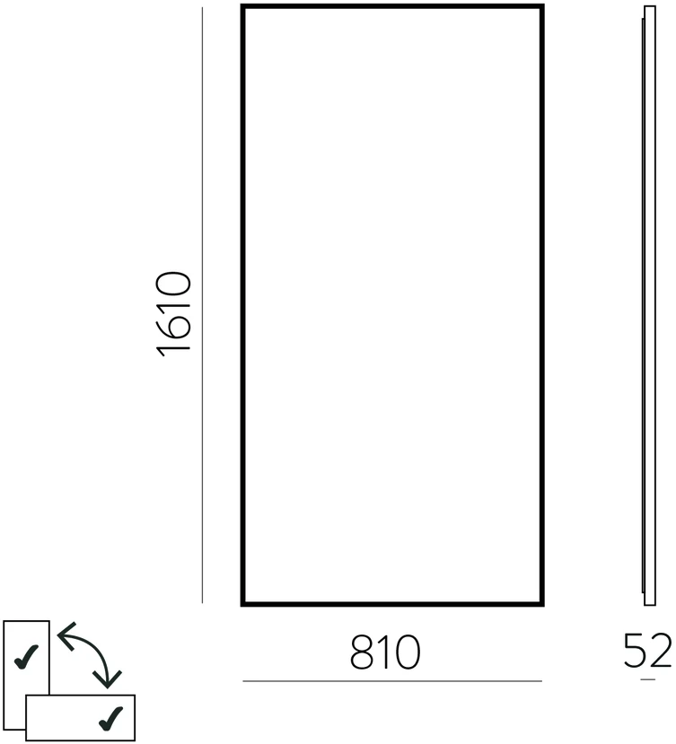 Sieninis šviestuvas 68W LED šviestuvas - veidrodis ESTELA, juodas, 3000K, IP44, A9439300N