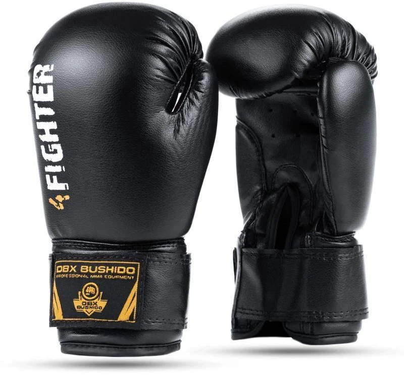 BUSHIDO 6oz bokso pirštinės vaikams – 4Fighter juodos