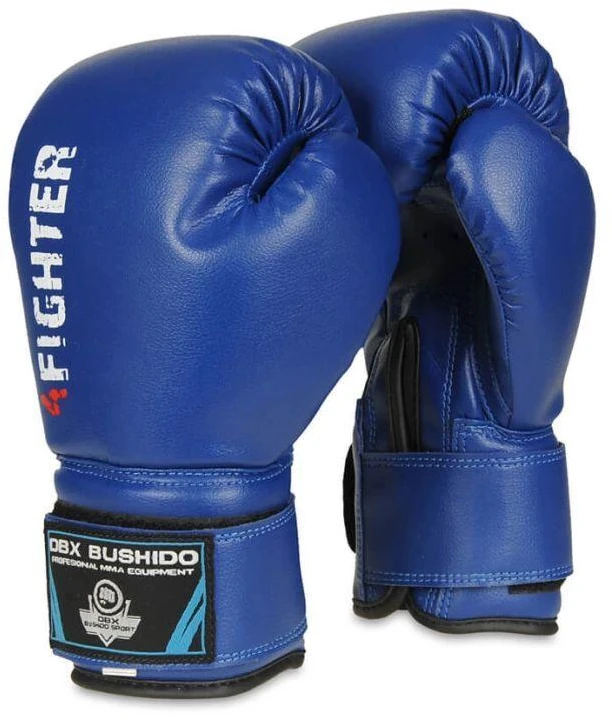 BUSHIDO 6oz Vaikiškos bokso pirštinės - 4Fighter Mėlynos