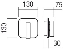 6W + 3W LED sieninis šviestuvas QUDA, matinės aukso sp., 3000K, šviesos kampas 120°, skaitymo šviestuvėlio - 20°, 01-2977