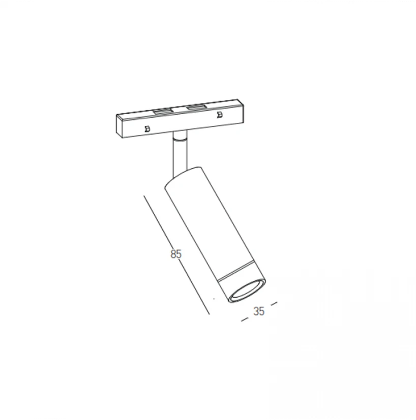 6W LED akcentinis šviestuvas į magnetinę sistemą ZAMBELIS MAGNETIC, žalvario sp., 2700/3000/4000K, DALI, 25352