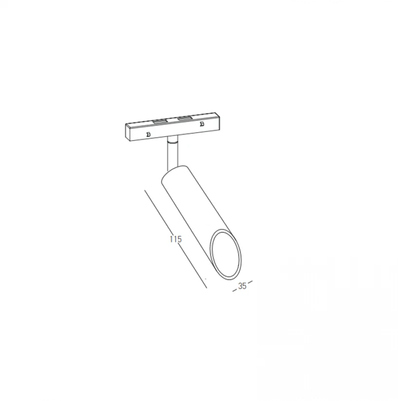 6W LED akcentinis šviestuvas į magnetinę sistemą ZAMBELIS MAGNETIC, žalvario sp., 2700/3000/4000K, DALI, 25473