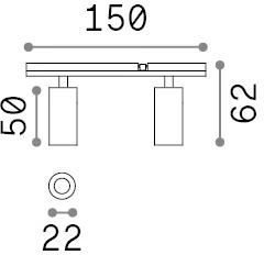 6W LED akcentinis šviestuvas į magnetinės sistemos STICK bėgelį, juodas, 2700K, dimeriuojamas, 345024