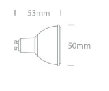 6W LED COB lemputė, GU10, 3000K, dimeriuojama, gali šviesti 3h avariniu režimu, 7304GE/W