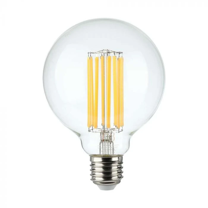 6W LED filamentinė lemputė, E27, G95, 3000K